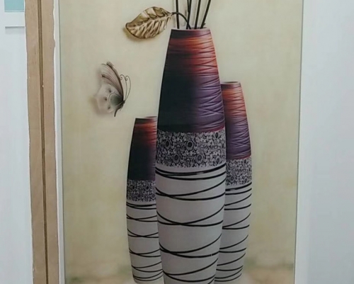 江苏背景夹花瓶画